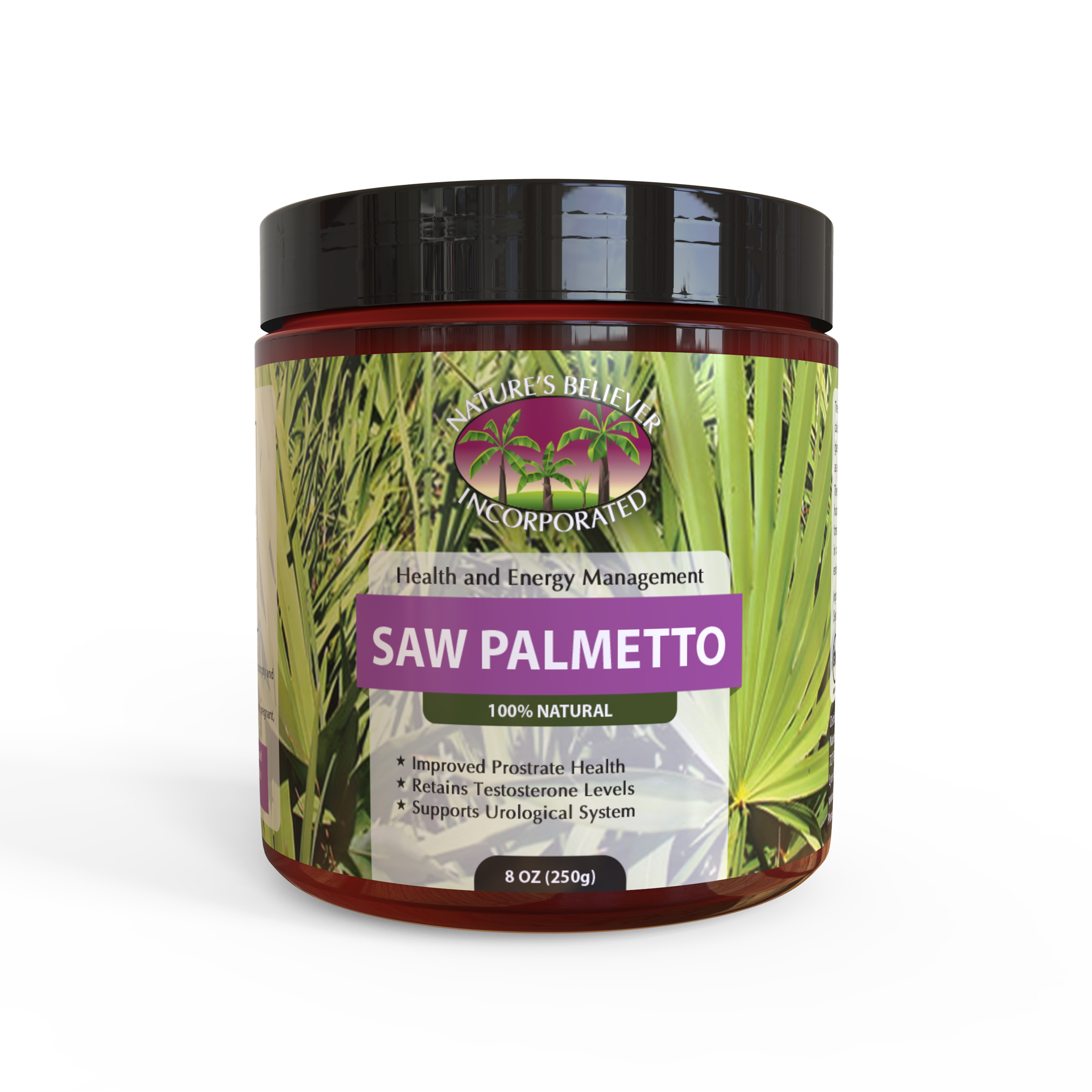 Saw Palmetto Powder Wildcrafted 8OZ At Nature’s Believer Inc.